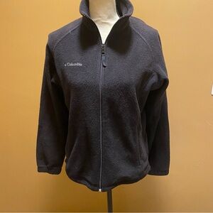 Women’s Columbia full zip black fleece jacket sz S